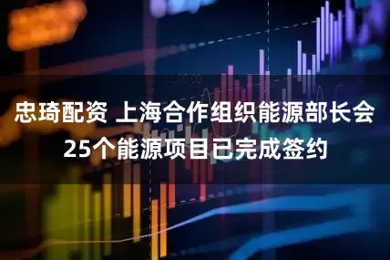 忠琦配资 上海合作组织能源部长会25个能源项目已完成签约